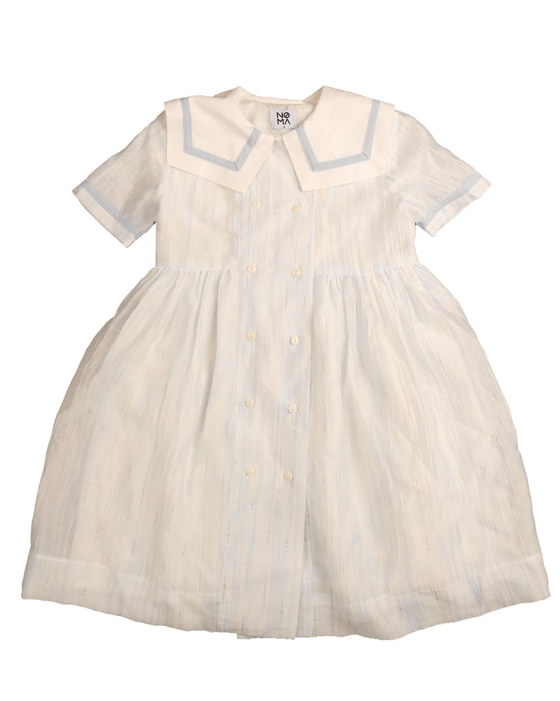 Beige/blue Trim Sailor Collar Dress Beige/blue Trim Sailor Collar Dress