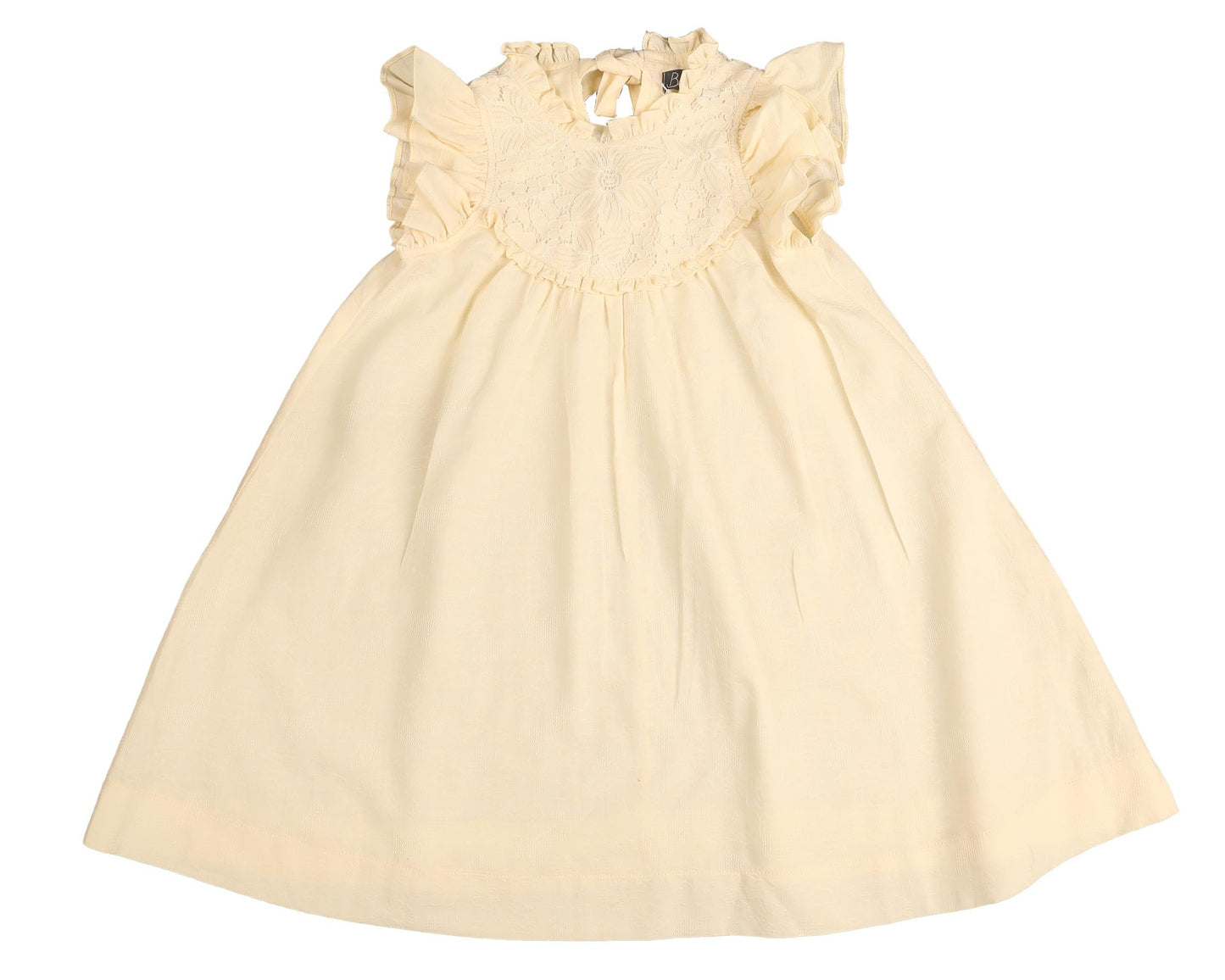 NOMA IVORY LACE FLUTTER SLEEVE DRESS