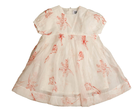 NOMA WHITE/PINK FLORAL SS DRESS