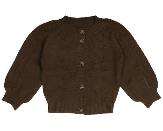 NOMA OLIVE BALL TEXTURED CARDIGAN [Final Sale]