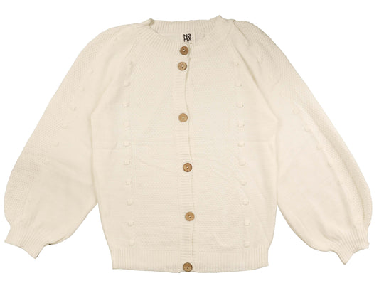 NOMA IVORY BALL TEXTURED CARDIGAN [Final Sale]