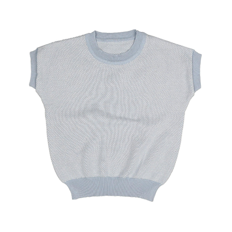 NOMA LIGHT BLUE PIQUE SS SWEATER