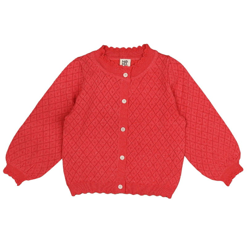 NOMA CORAL POINTELLE CARDIGAN