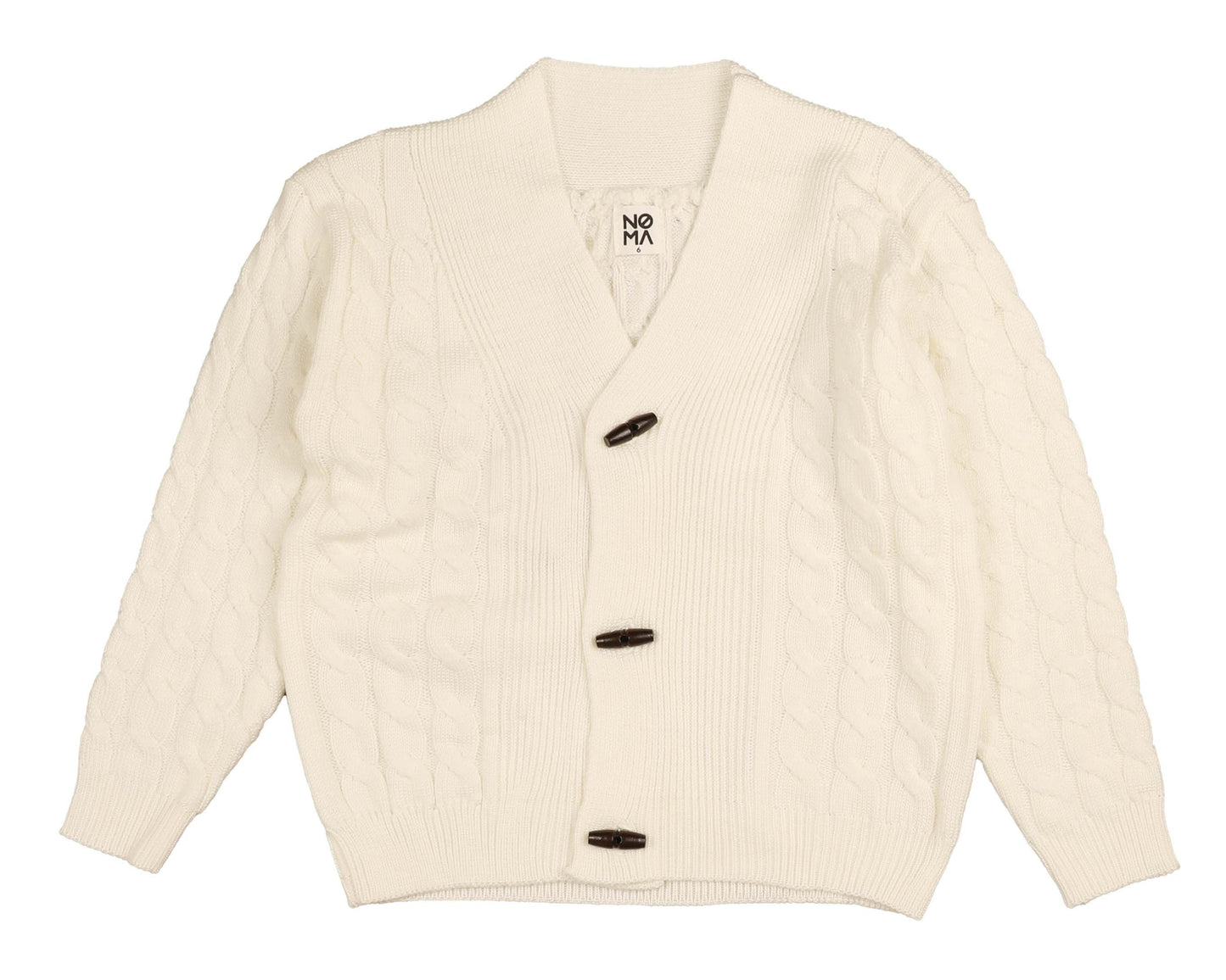 NOMA CREAM TOGGLE CABLE KNIT CARDIGAN [FINAL SALE]