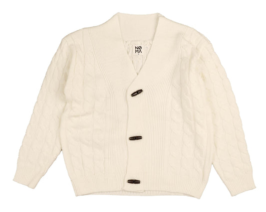 NOMA CREAM TOGGLE CABLE KNIT CARDIGAN [FINAL SALE]