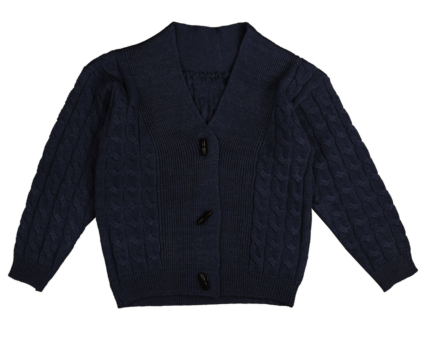 NOMA NAVY TOGGLE CABLE KNIT CARDIGAN [FINAL SALE]