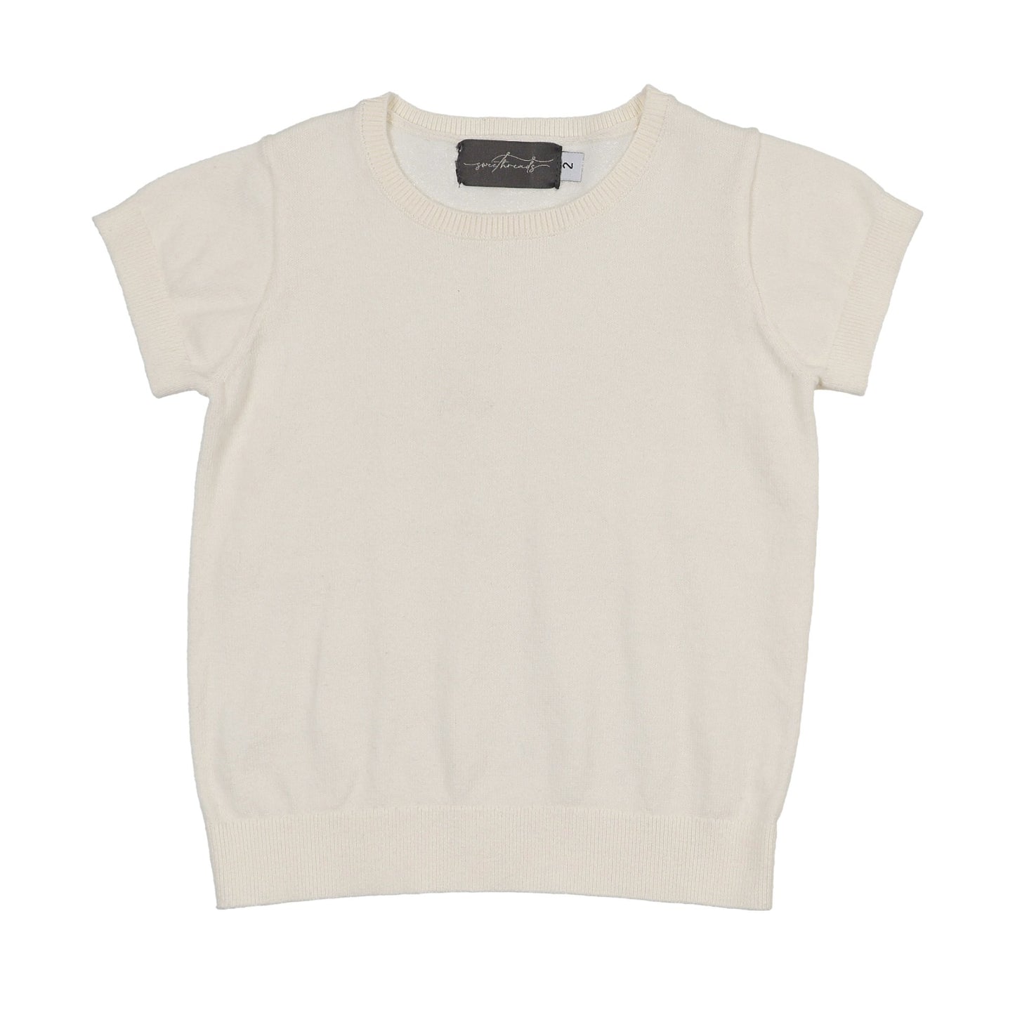 SWEET THREADS IVORY KNIT SWEATER