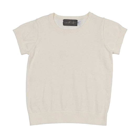 SWEET THREADS IVORY KNIT SWEATER