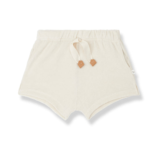 1 + IN THE FAMILY IVORY TIE SHORTS