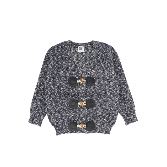 NOMA NAVY TEXTURED KNIT SWEATER