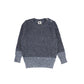 NOMA NAVY MARLED KNIT BUTTON SWEATER
