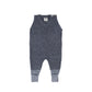 NOMA NAVY MARLED KNIT BUTTON ROMPER