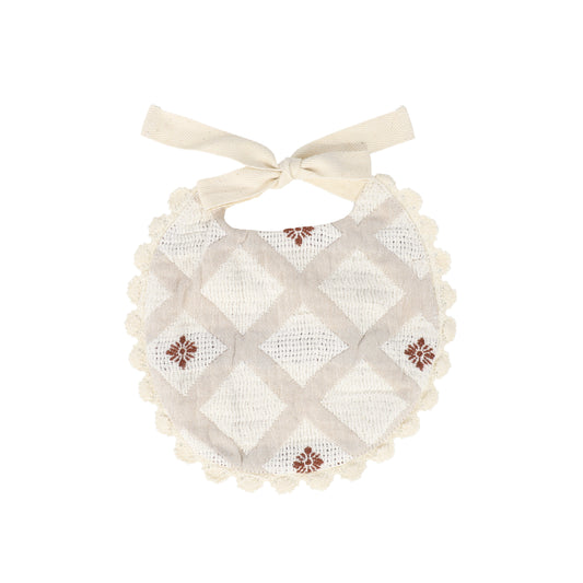 BEBE ORGANIC NATURAL PATCHWORK BIB [FINAL SALE]