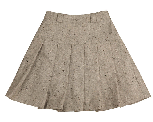 NOMA GREY TWEED PLEATED SKIRT [FINAL SALE]