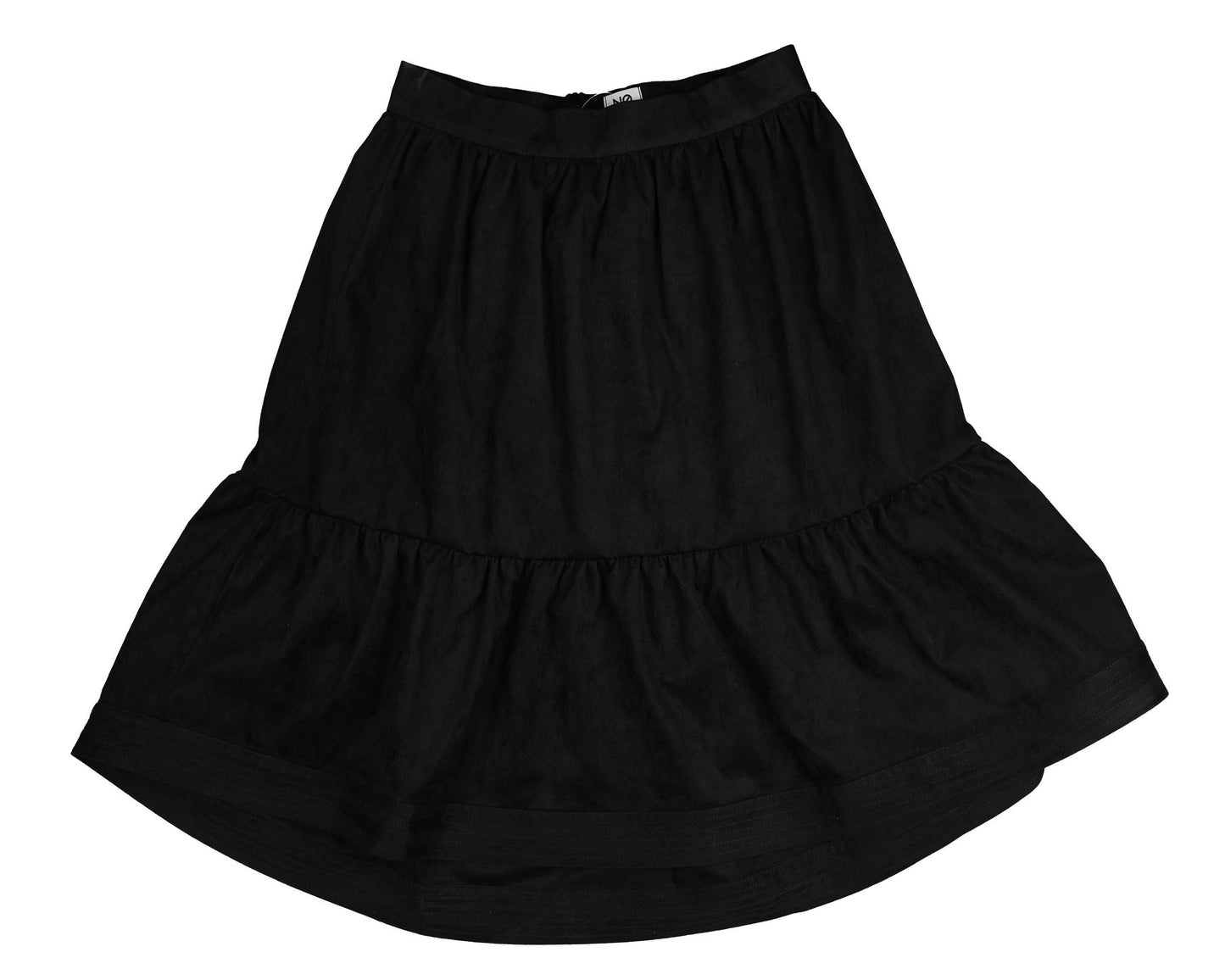 NOMA BLACK SUEDE TIERED SKIRT