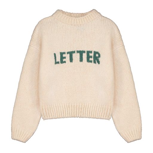 LETTER TO THE WORLD CREAM LOGO SWEATER