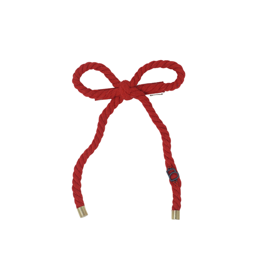 BANDEAU RED NAUTICAL ROPE BOW [FINAL SALE]