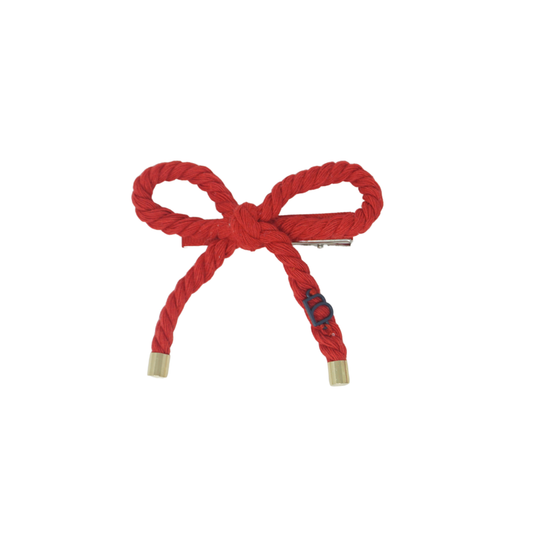 BANDEAU RED NAUTICAL ROPE PETITE BOW [FINAL SALE]