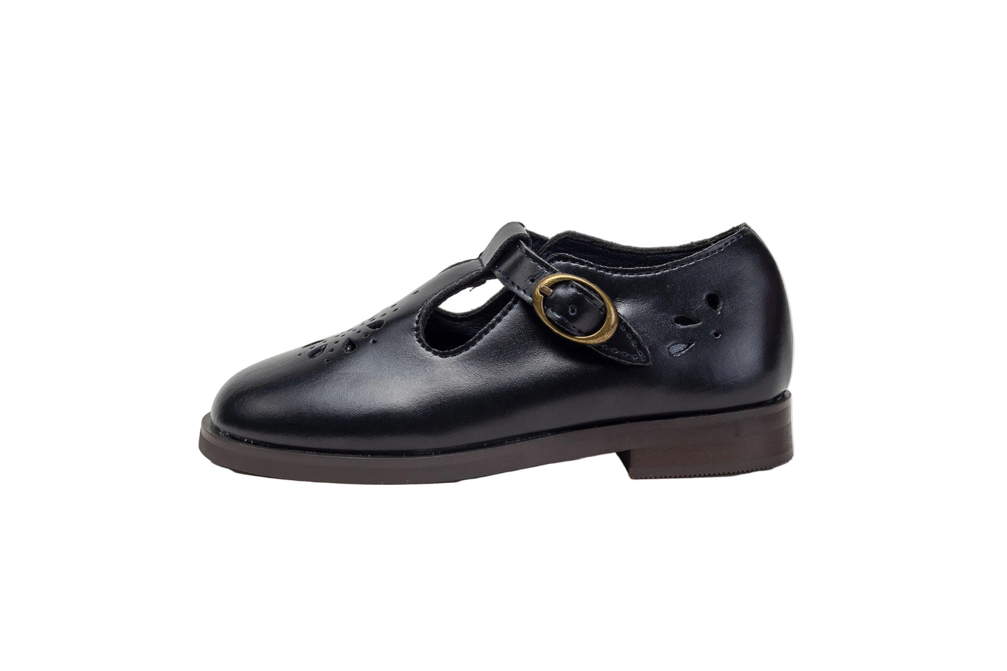 TANNERY & CO NAVY EYELET BUCKLE SHOE