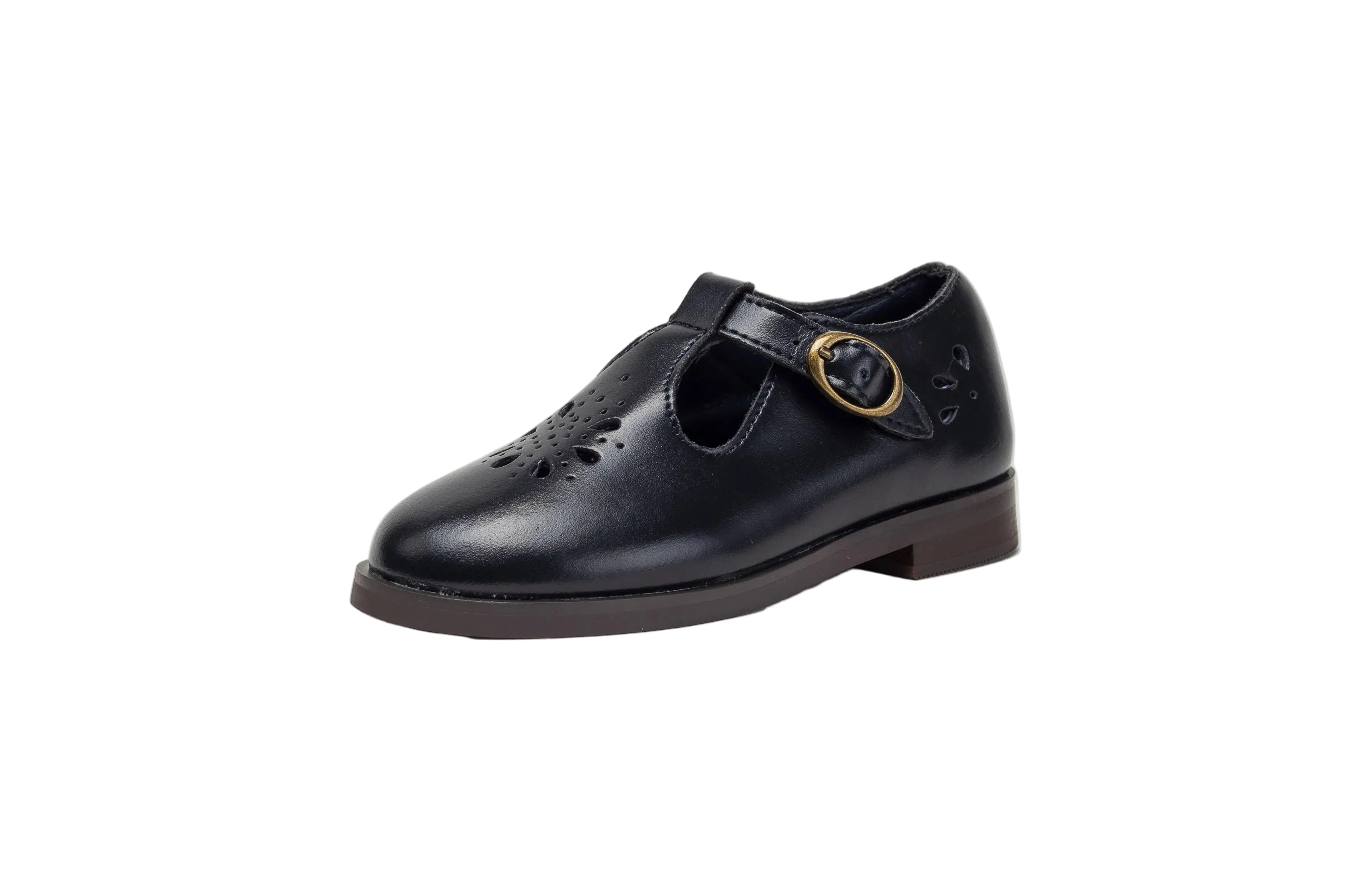 TANNERY & CO NAVY EYELET BUCKLE SHOE – Luibelle