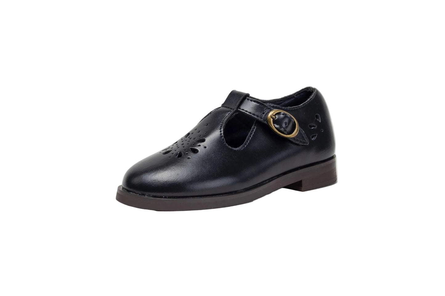TANNERY & CO NAVY EYELET BUCKLE SHOE