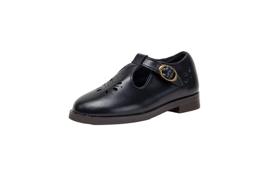 TANNERY & CO NAVY EYELET BUCKLE SHOE