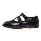 TANNERY & CO NAVY DOUBLE BUCKLE SHOE