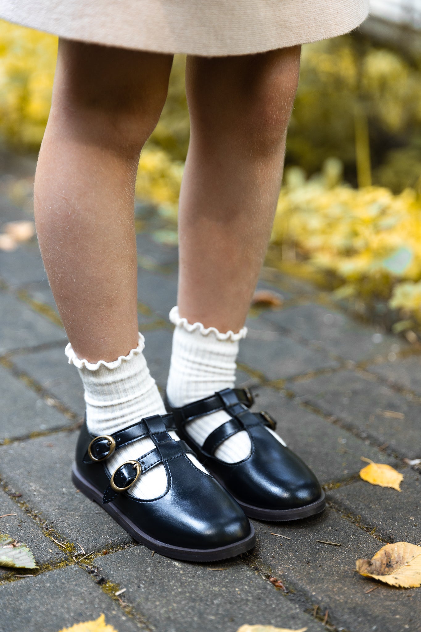 TANNERY & CO NAVY DOUBLE BUCKLE SHOE