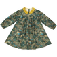 BEBE ORGANIC BLUE/GREEN LIBERTY PRINT COLLAR DRESS