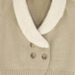 LE BOURDON OATMEAL KNIT SHERPA VEST
