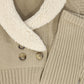 LE BOURDON OATMEAL KNIT SHERPA VEST SET