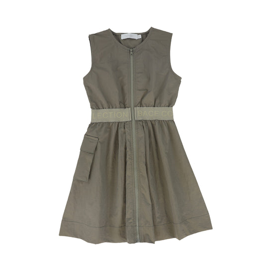 BACE COLLECTION OLIVE ZIPPER CARGO JUMPER