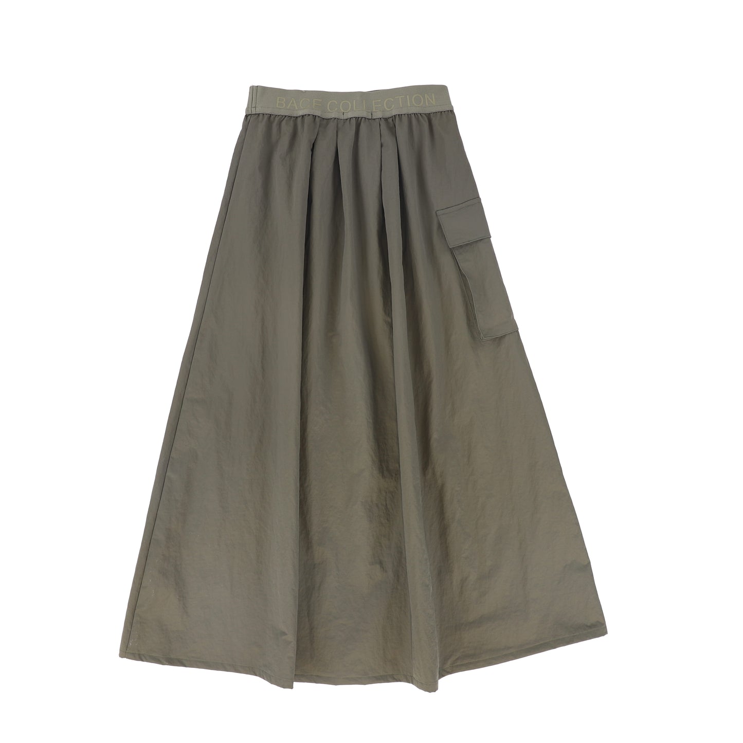 BACE COLLECTION OLIVE ZIPPER CARGO SKIRT