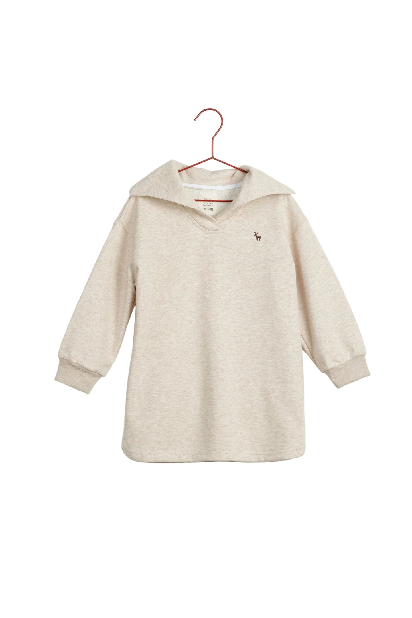 PLEASE MOM OAT COLLAR SWEATSHIRT DRESS