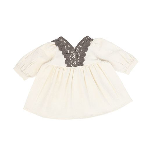 HELLO LUPO CREAM LACE COLLAR DRESS [Final Sale]