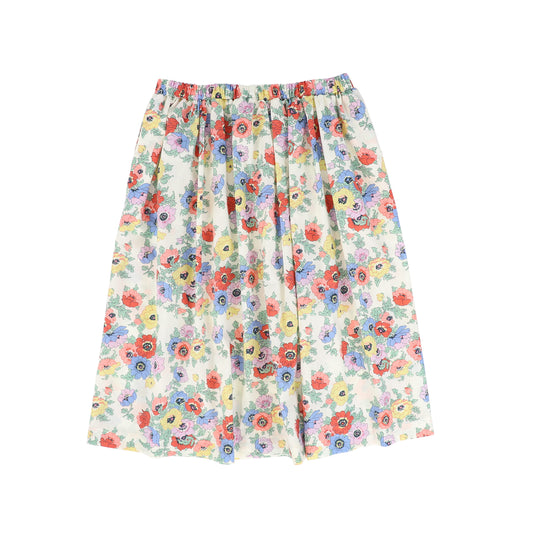 PICCOLA LUDO RED/YELLOW FLORAL WAISTED SKIRT