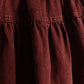 HELLO YELLOW BURGUNDY DENIM SEAM SKIRT