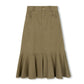 PHIL AND PHOEBE TAN DENIM RUFFLE HEM SKIRT