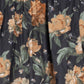 LILOU NAVY FLORAL PRINT SILK DRESS