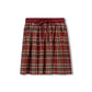 PHIL AND PHOEBE BURGUNDY PLAID TIE SKIRT