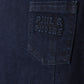PHIL AND PHOEBE MID BLUE DENIM LOGO EMBOSSED POCKET JUMPER