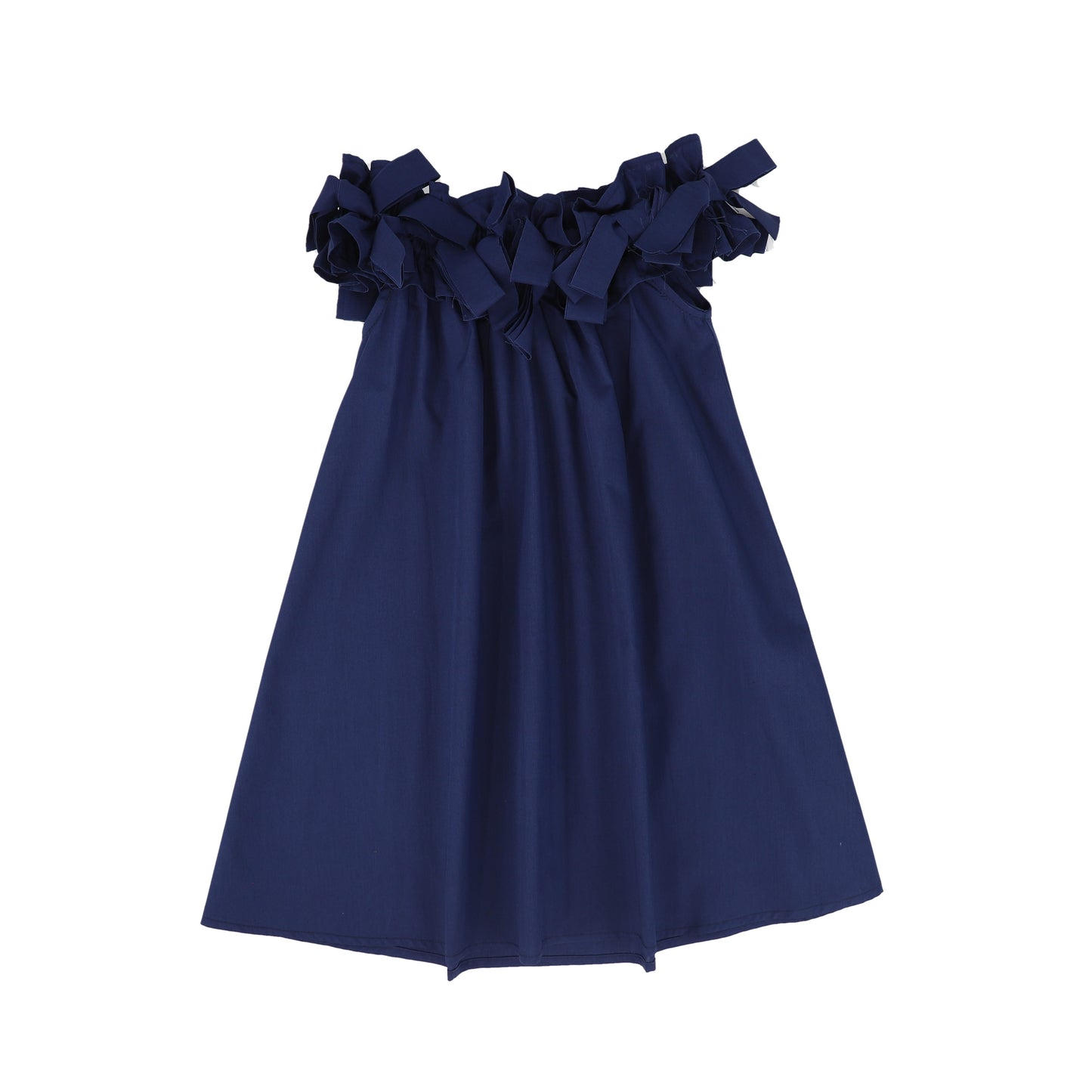 PICCOLA LUDO NAVY BOW CLUSTER JUMPER