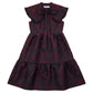 PIP + PIO BURGUNDY FLORAL BROCADE OVERSIZED COLLAR JUMPER