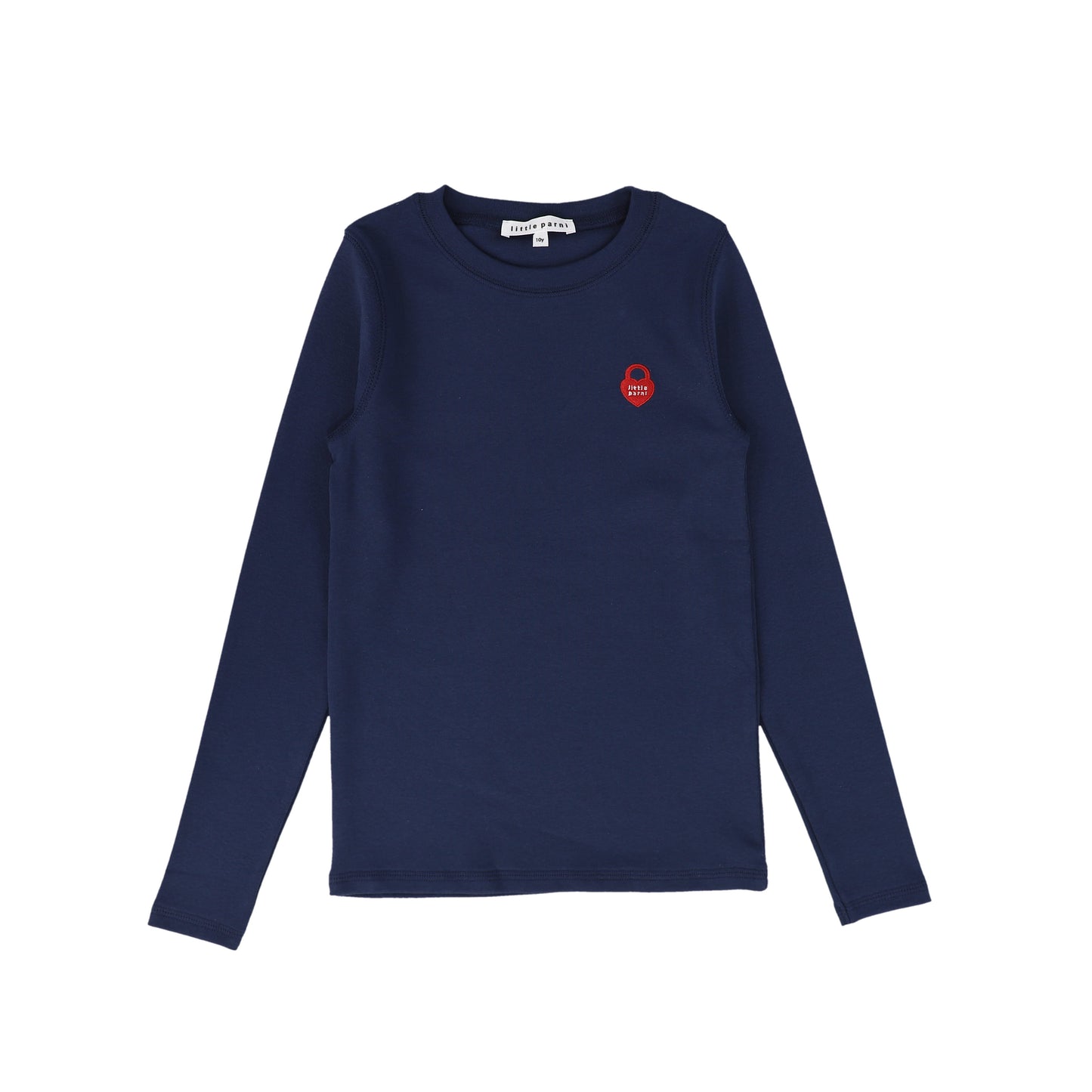 LITTLE PARNI BLUE HEART LOGO LS T-SHIRT