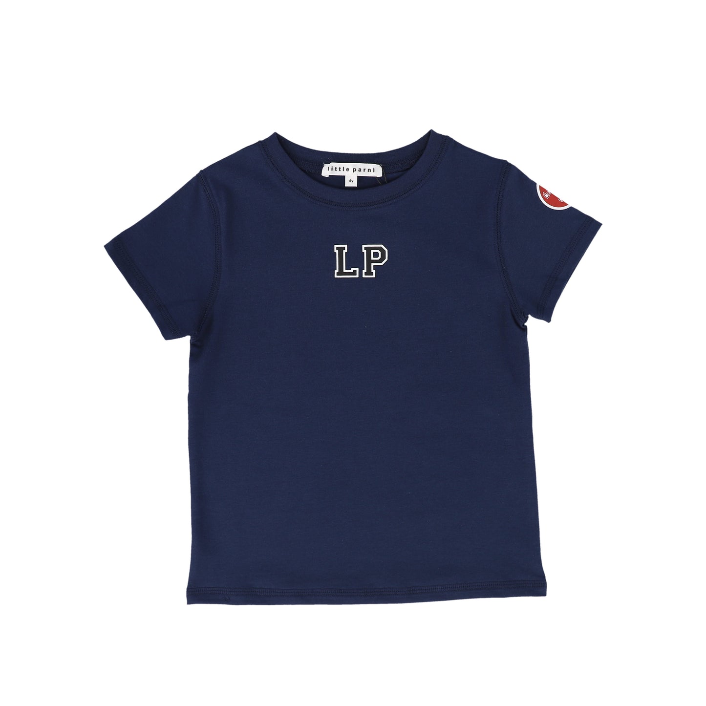 LITTLE PARNI BLUE SOLID SS T-SHIRT