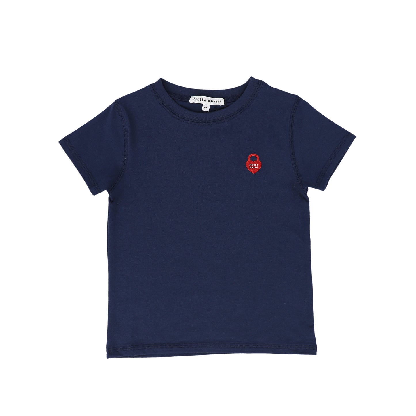 LITTLE PARNI BLUE HEART LOGO SS T-SHIRT