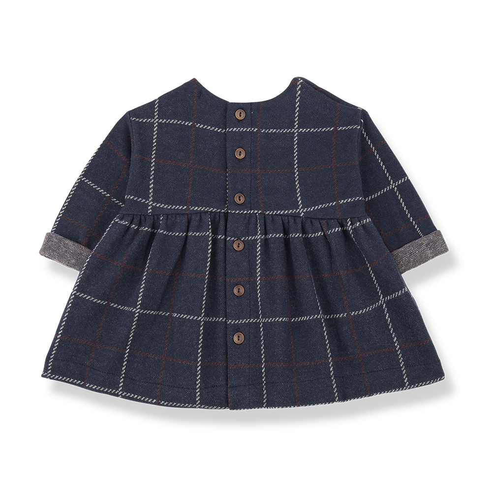1+ IN THE FAMILY BLUE PLAID FLARE DRESS