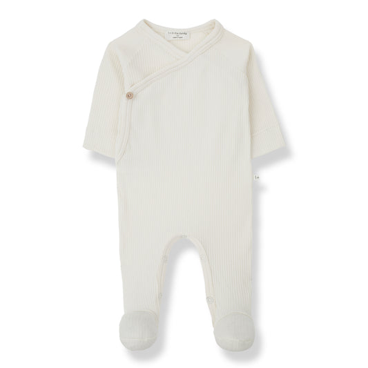 1 + IN THE FAMILY IVORY RIBBED FOOTIE