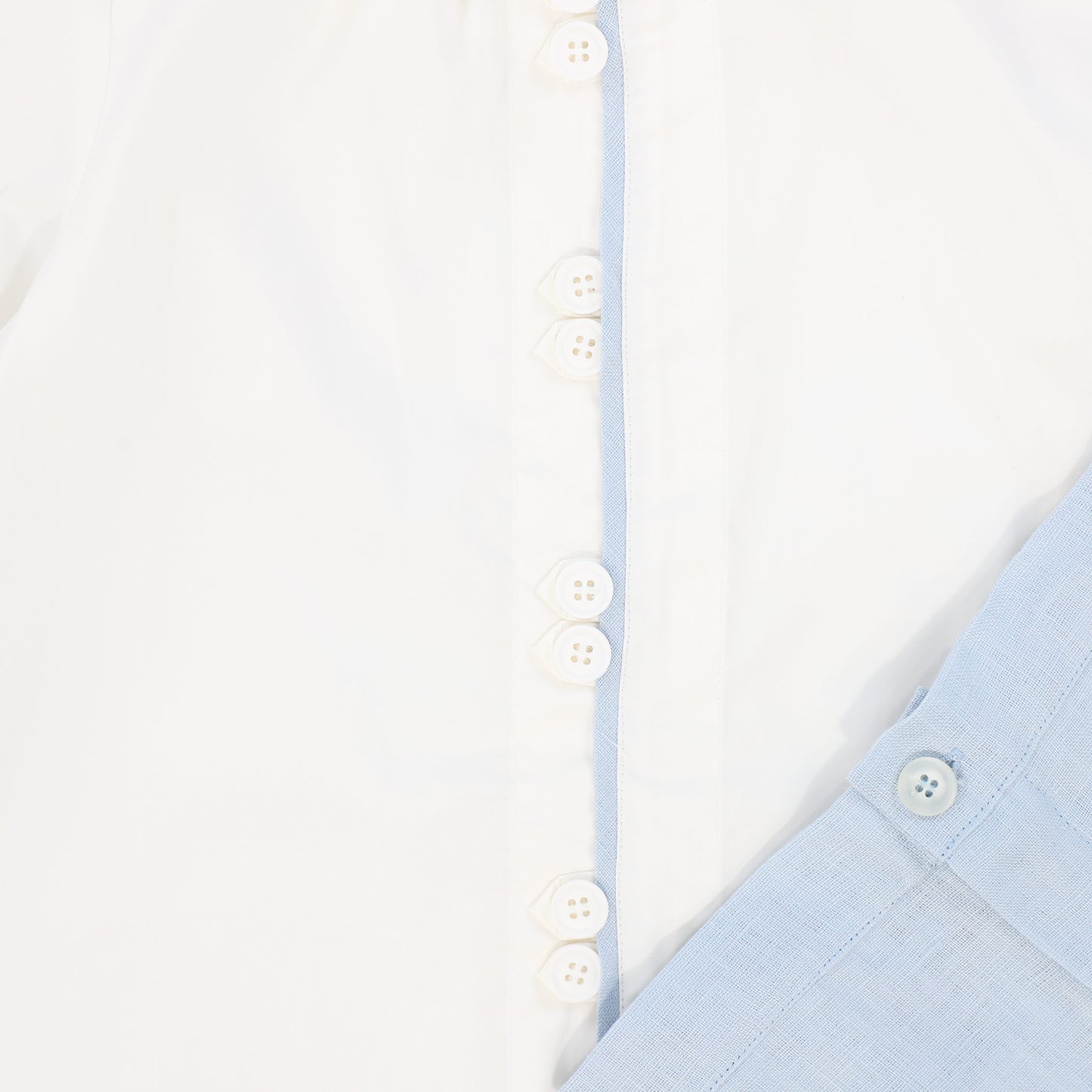 PERNILLE WHITE/BLUE SHIRT SET