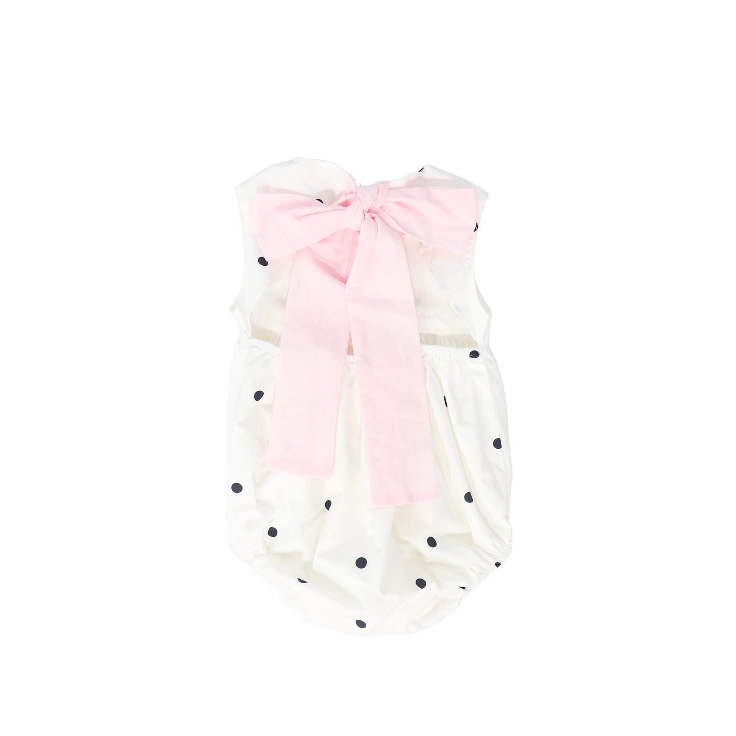 PHI IVORY/BLACK DOTTED BOW ROMPER [FINAL SALE]